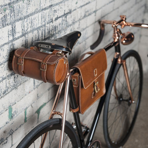 bicycle backpack leather Woodward Tool Bag Lager / Nickel
